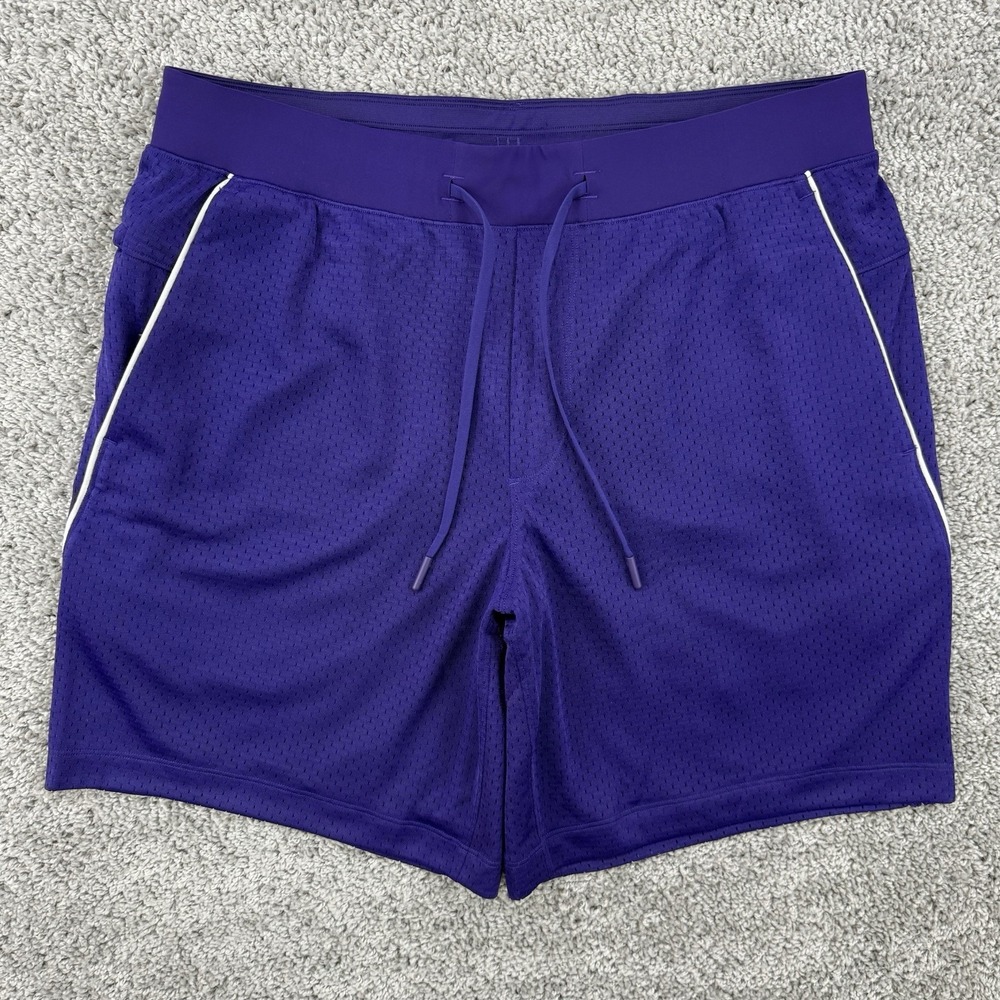 Lululemon Double Layered Mesh Shorts Men's L Purple Performance Stretch M7BSES